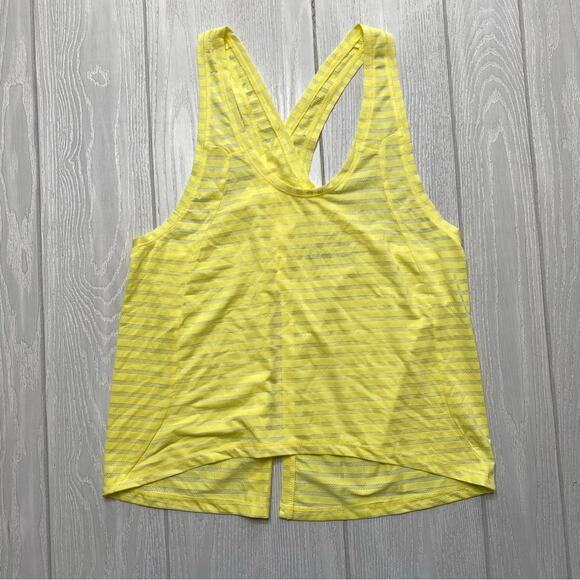 Zyia Women's Lemon Yellow Nimbus Split Back Tank Top Size XL X-Large - Picture 9 of 9